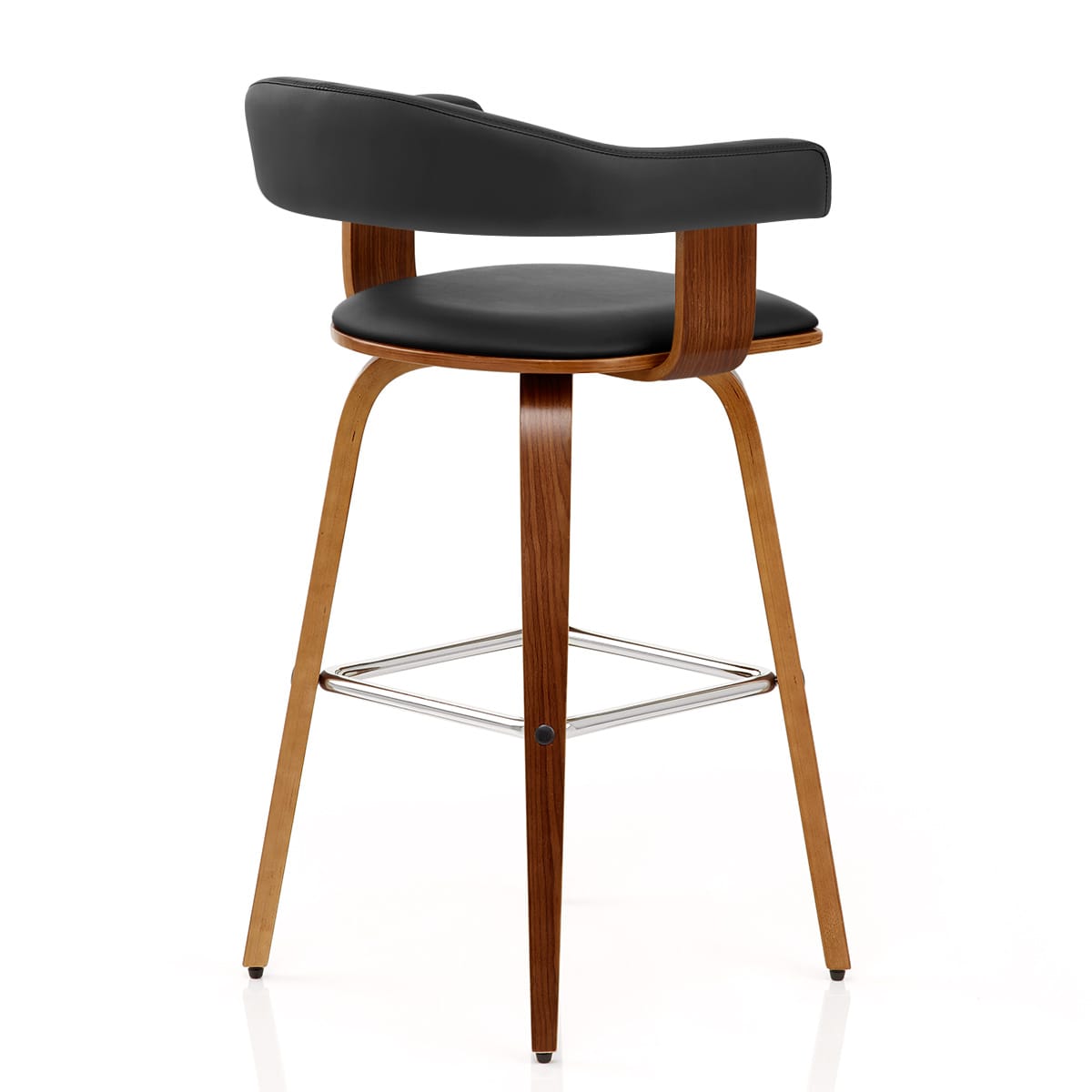 Ontario Walnut Bar Stool Black