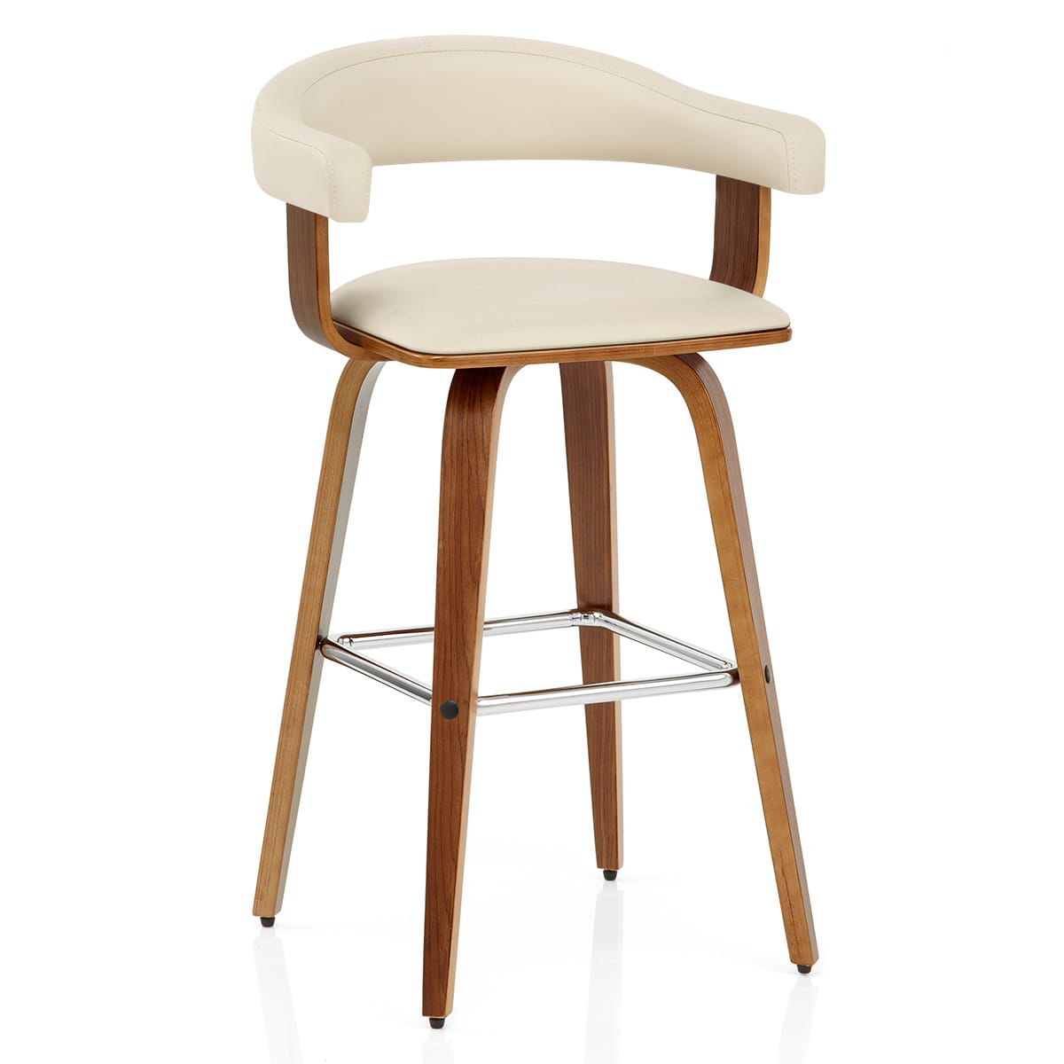 Ontario Walnut Bar Stool Cream