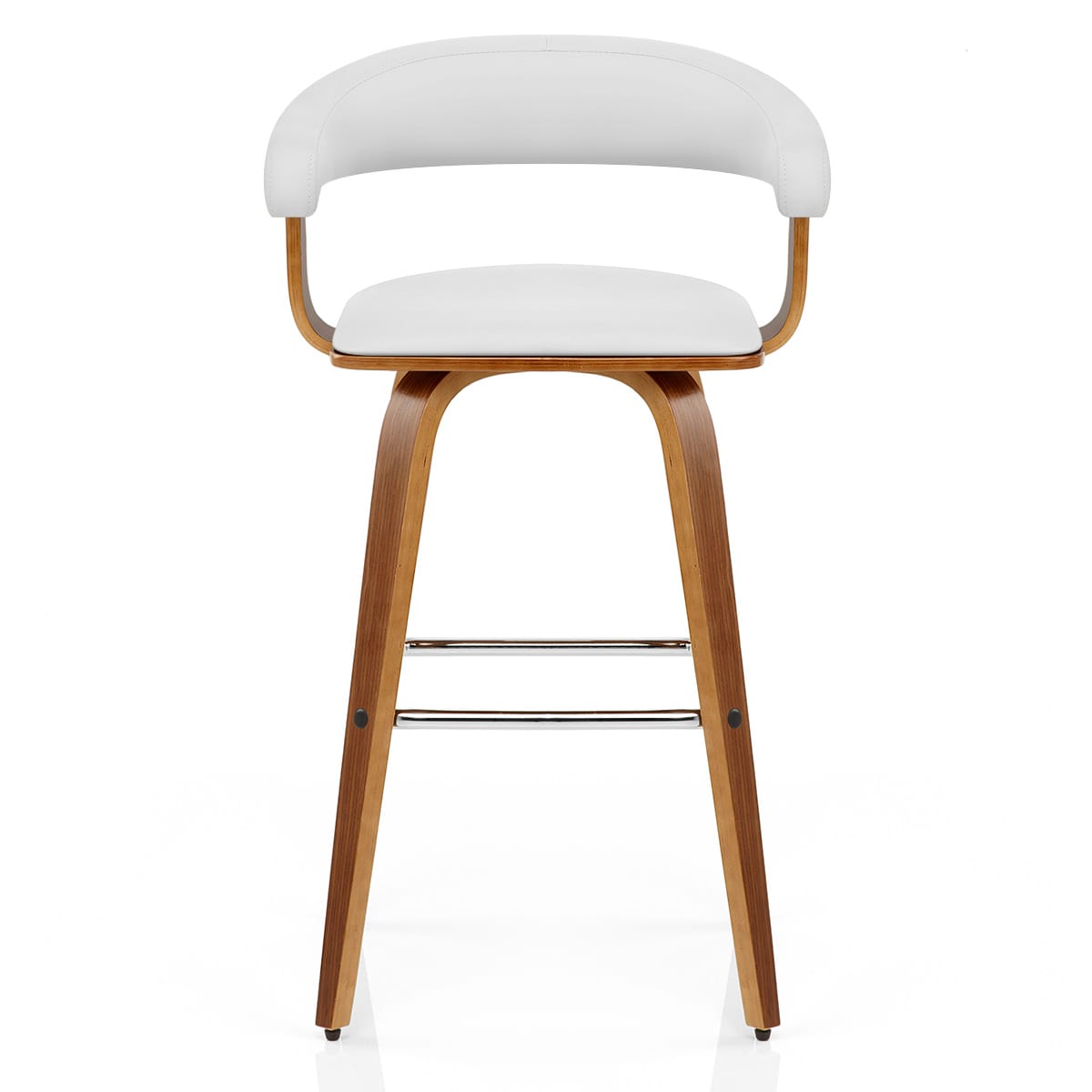 Ontario Walnut Bar Stool White