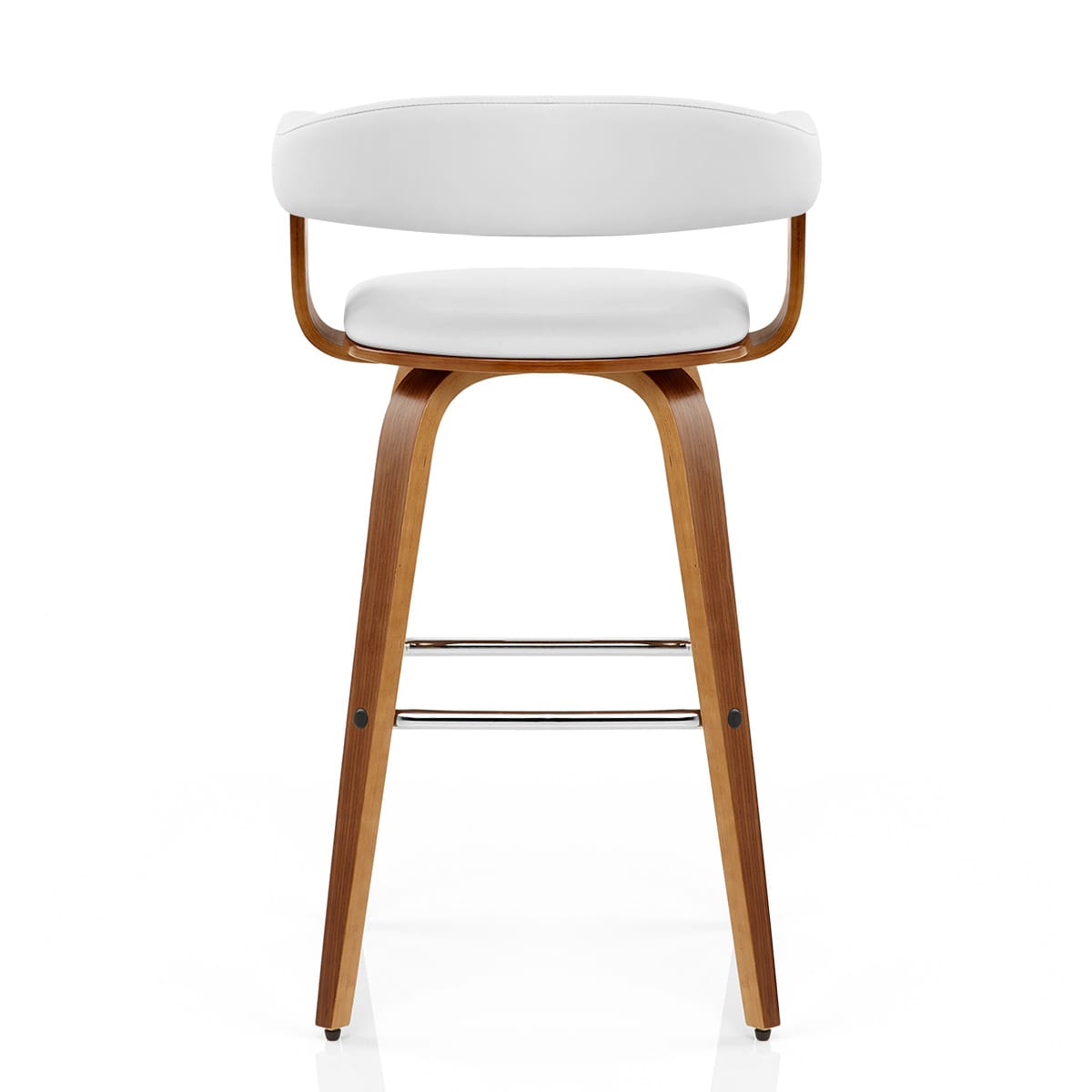 Ontario Walnut Bar Stool White