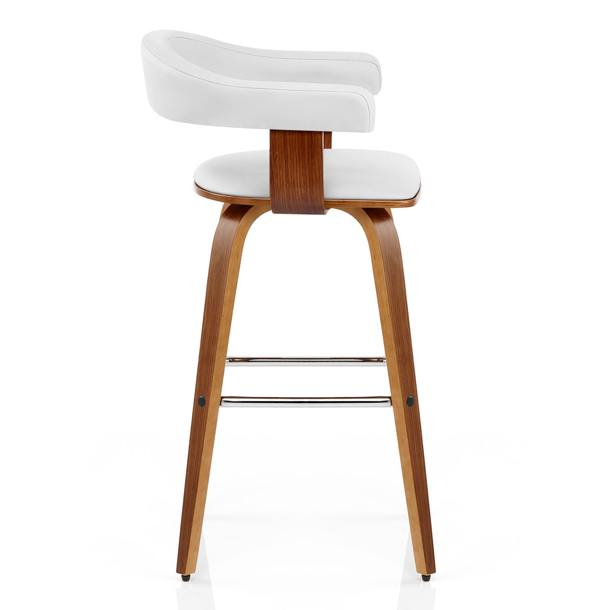 Ontario Walnut Bar Stool White