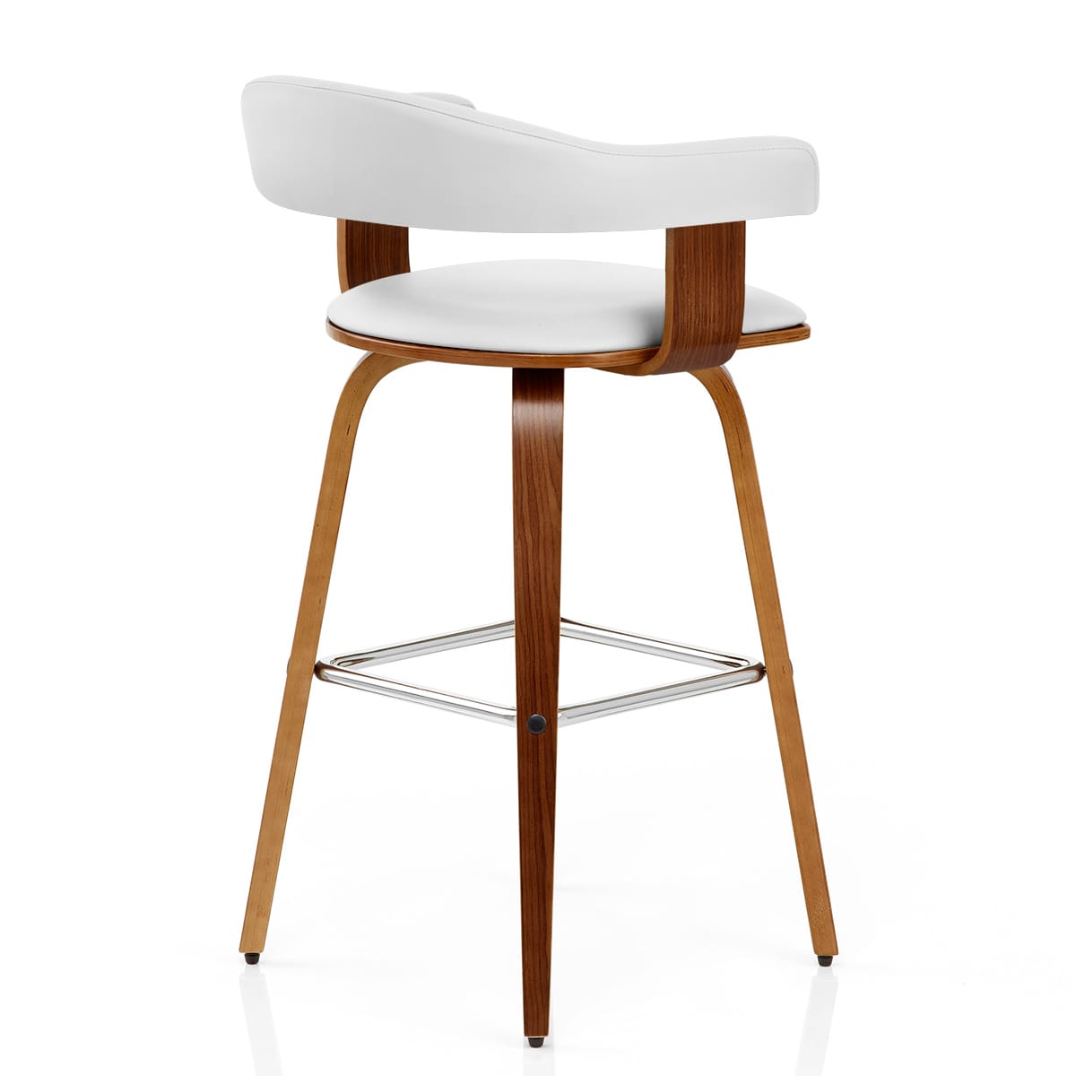 Ontario Walnut Bar Stool White