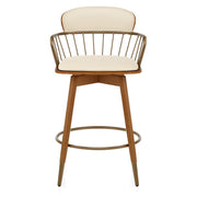 Opera Bar Stool Walnut & Cream