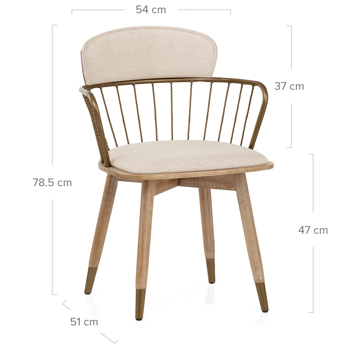 Opera Chair Oak & Beige Fabric