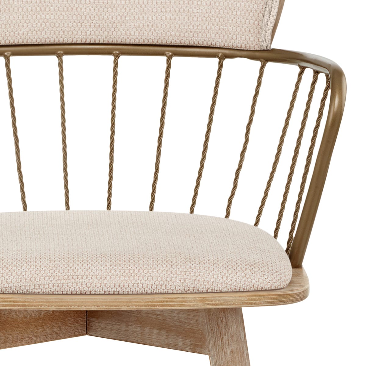Opera Chair Oak & Beige Fabric