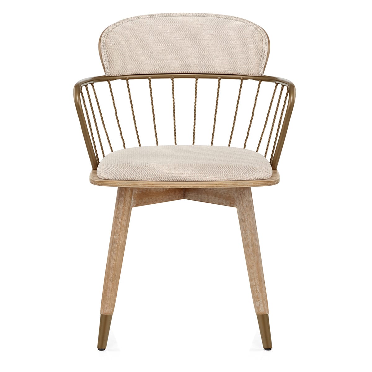 Opera Chair Oak & Beige Fabric