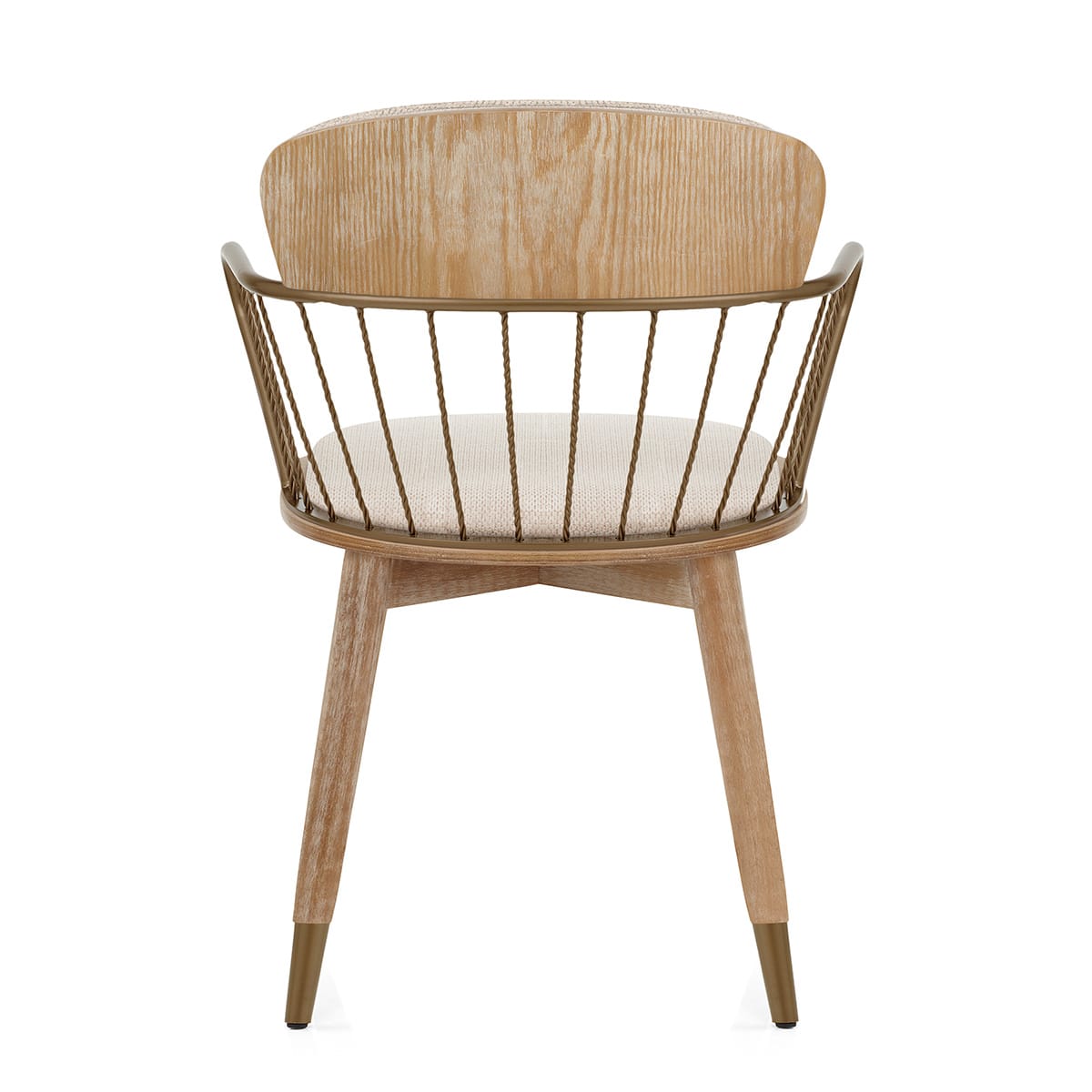 Opera Chair Oak & Beige Fabric
