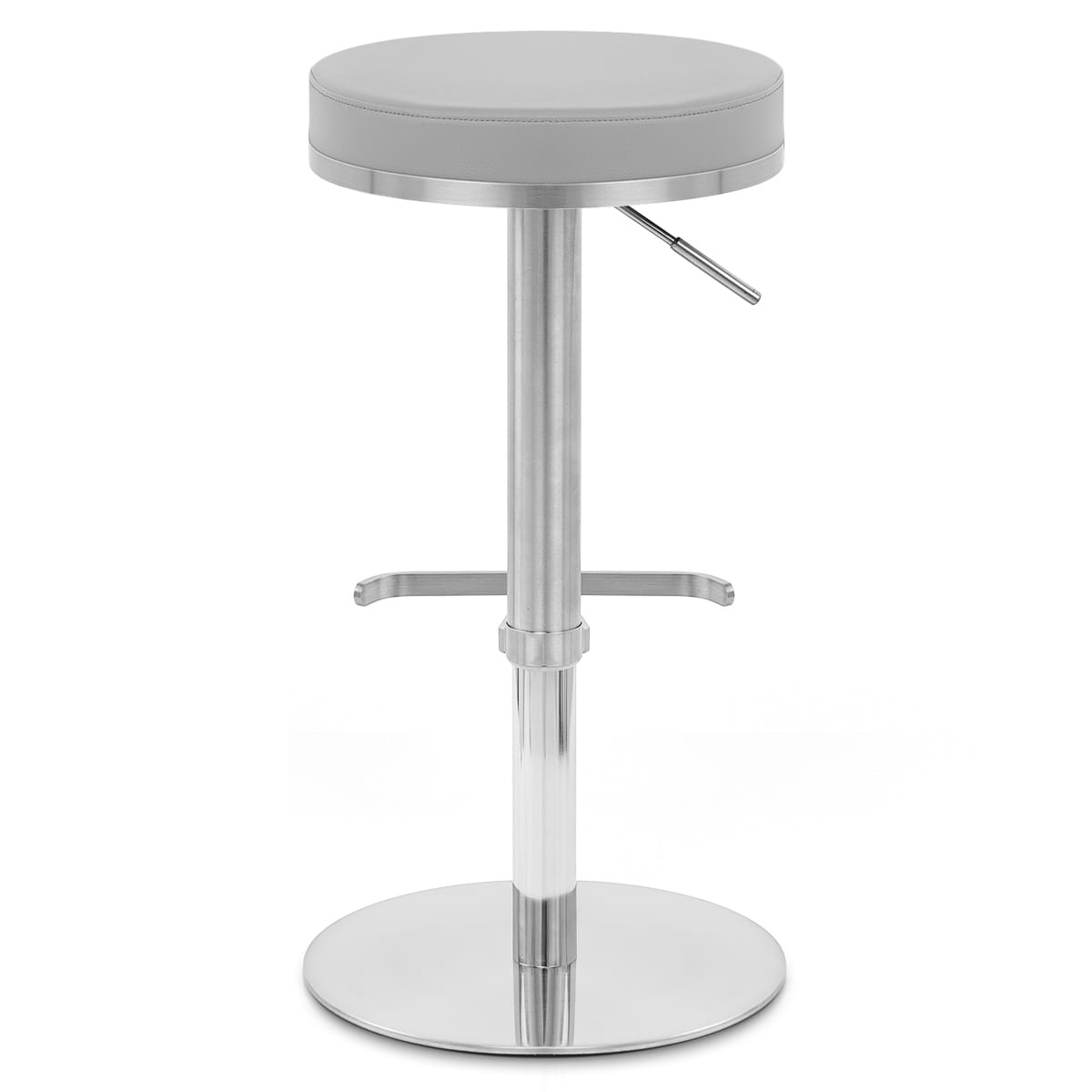 Oracle Brushed Steel Stool Grey