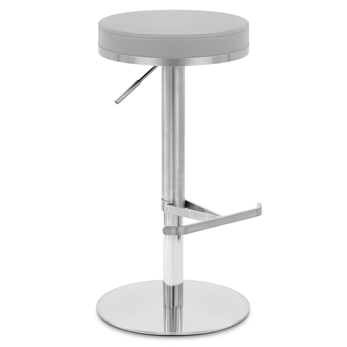 Oracle Brushed Steel Stool Grey