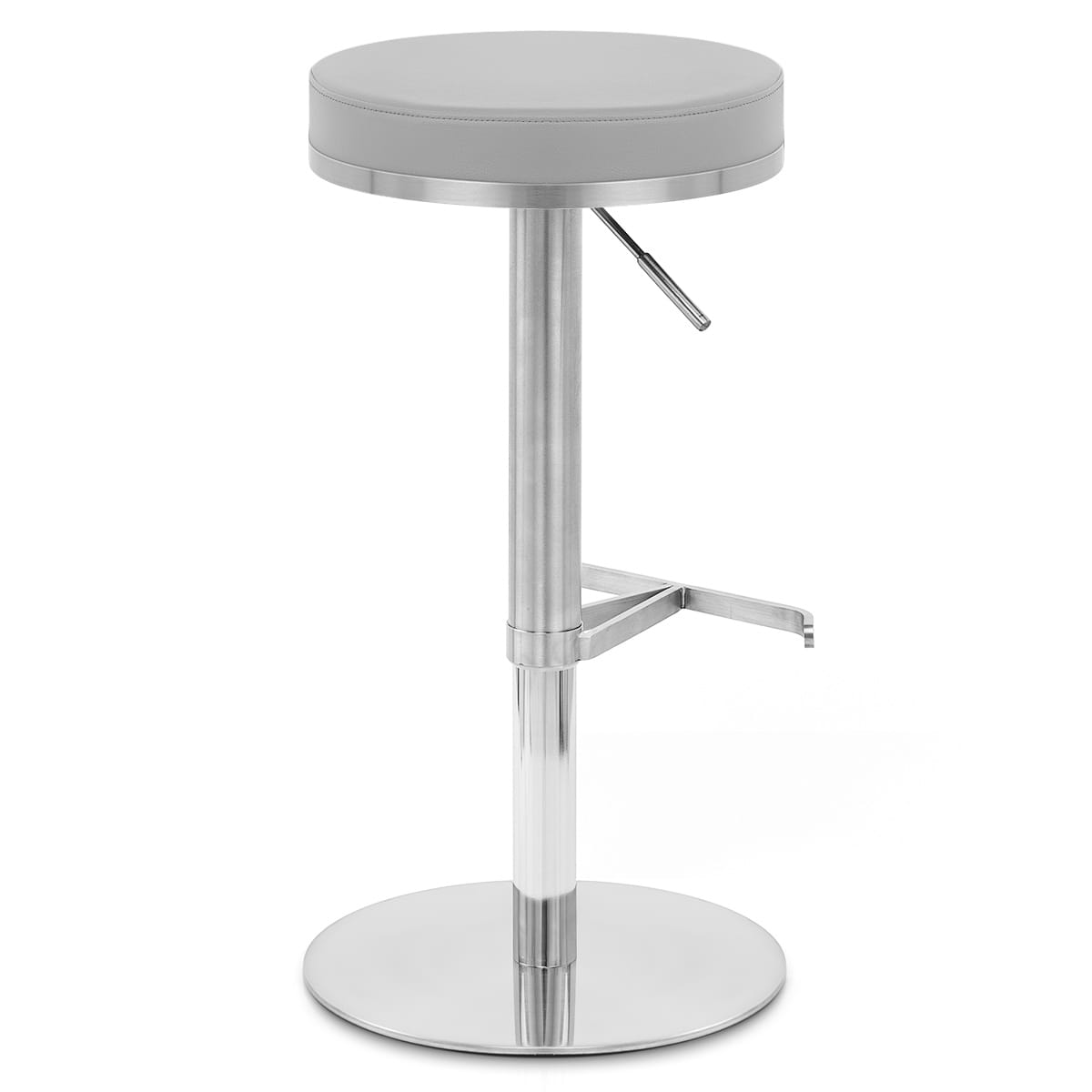 Oracle Brushed Steel Stool Grey