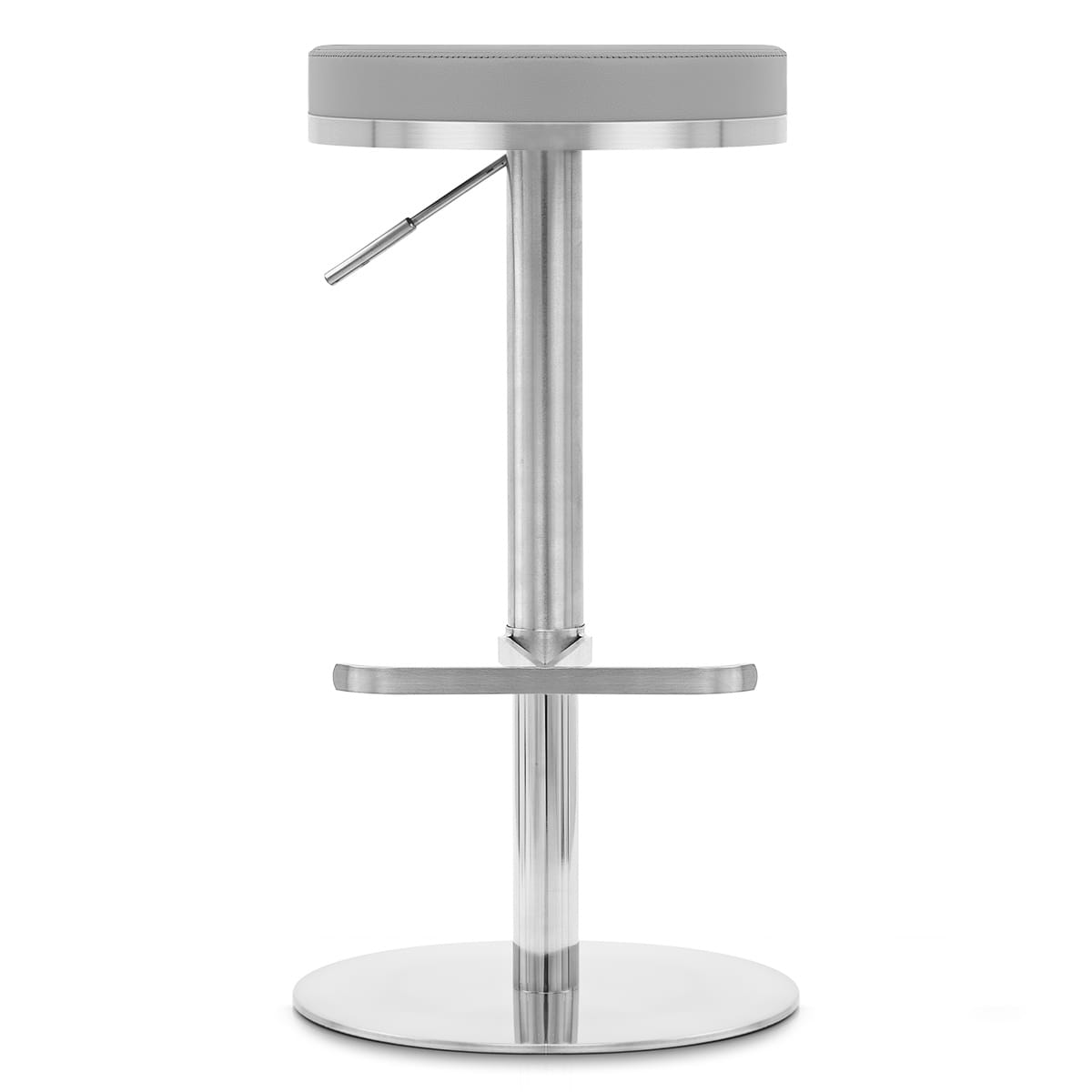 Oracle Brushed Steel Stool Grey