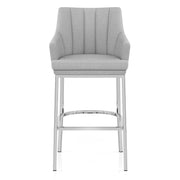 Orion Bar Stool Grey Fabric