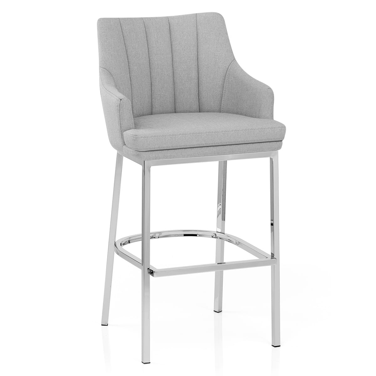 Orion Bar Stool Grey Fabric