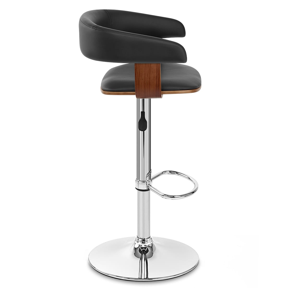 Orlando Bar Stool Black & Walnut