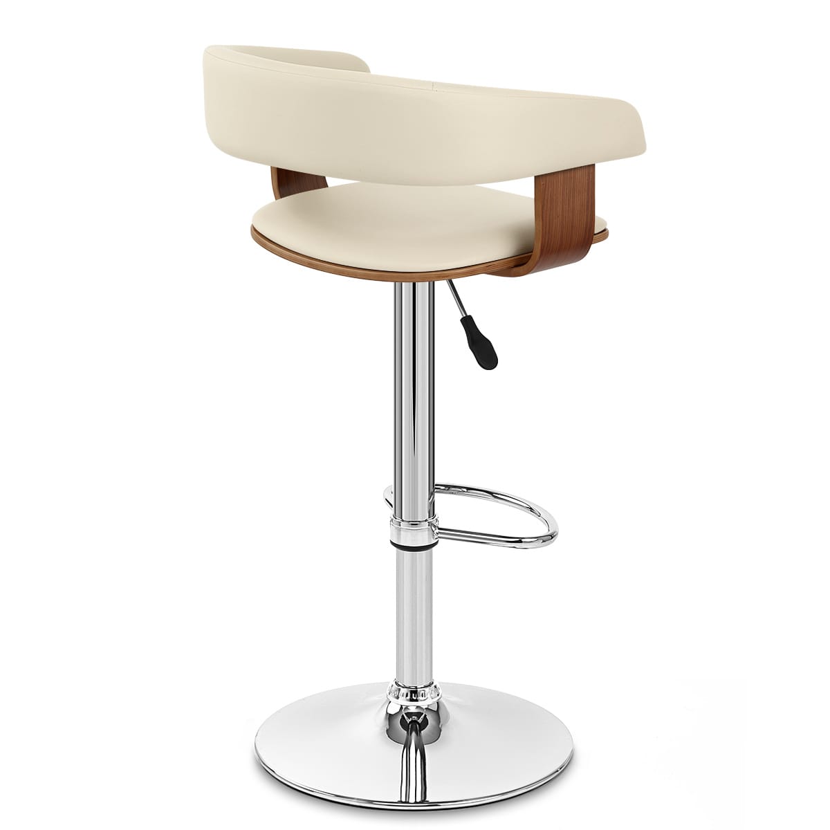 Orlando Bar Stool Cream & Walnut