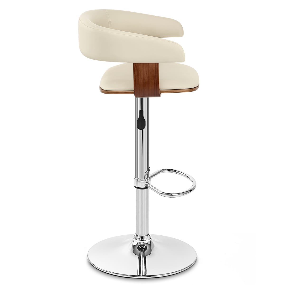 Orlando Bar Stool Cream & Walnut