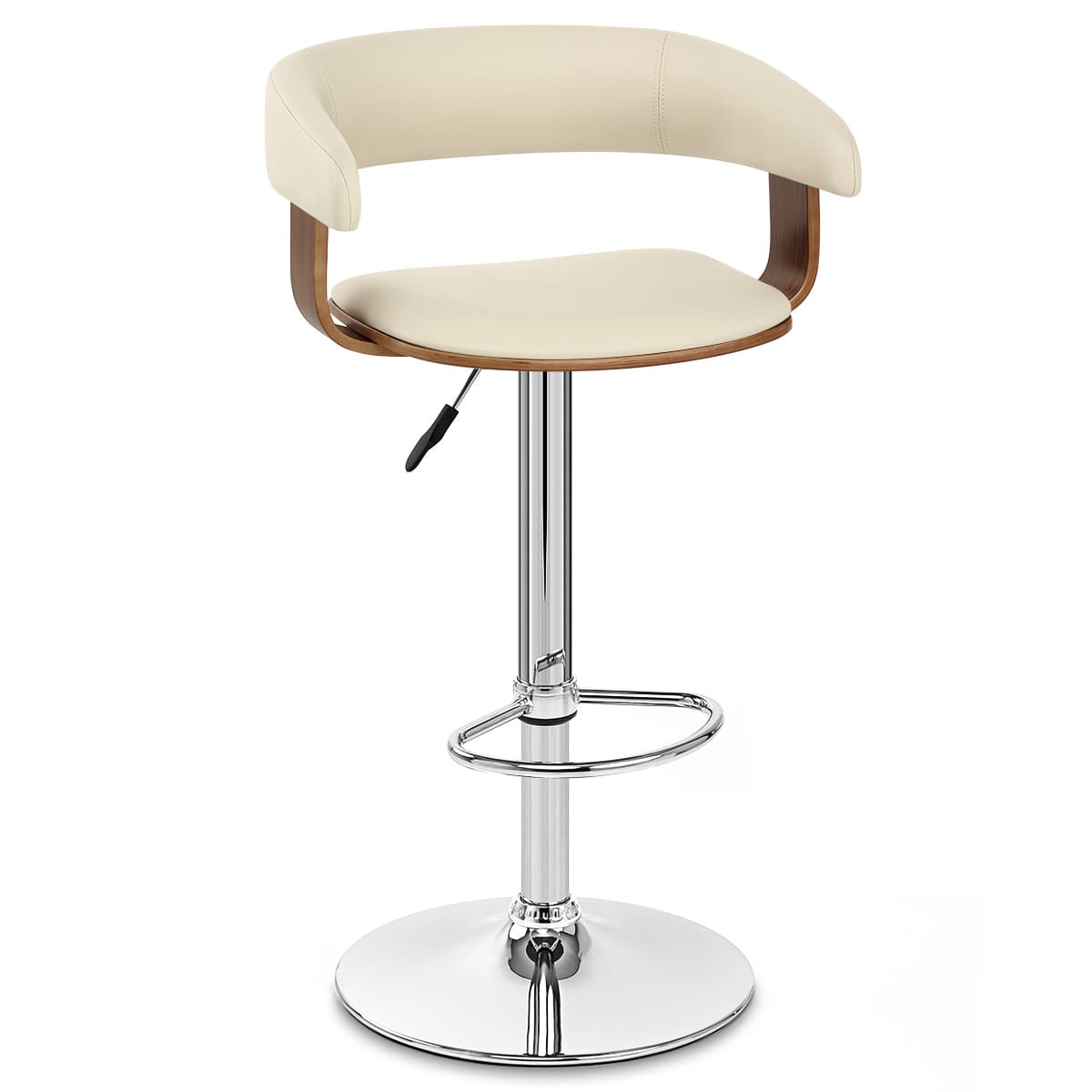 Orlando Bar Stool Cream & Walnut