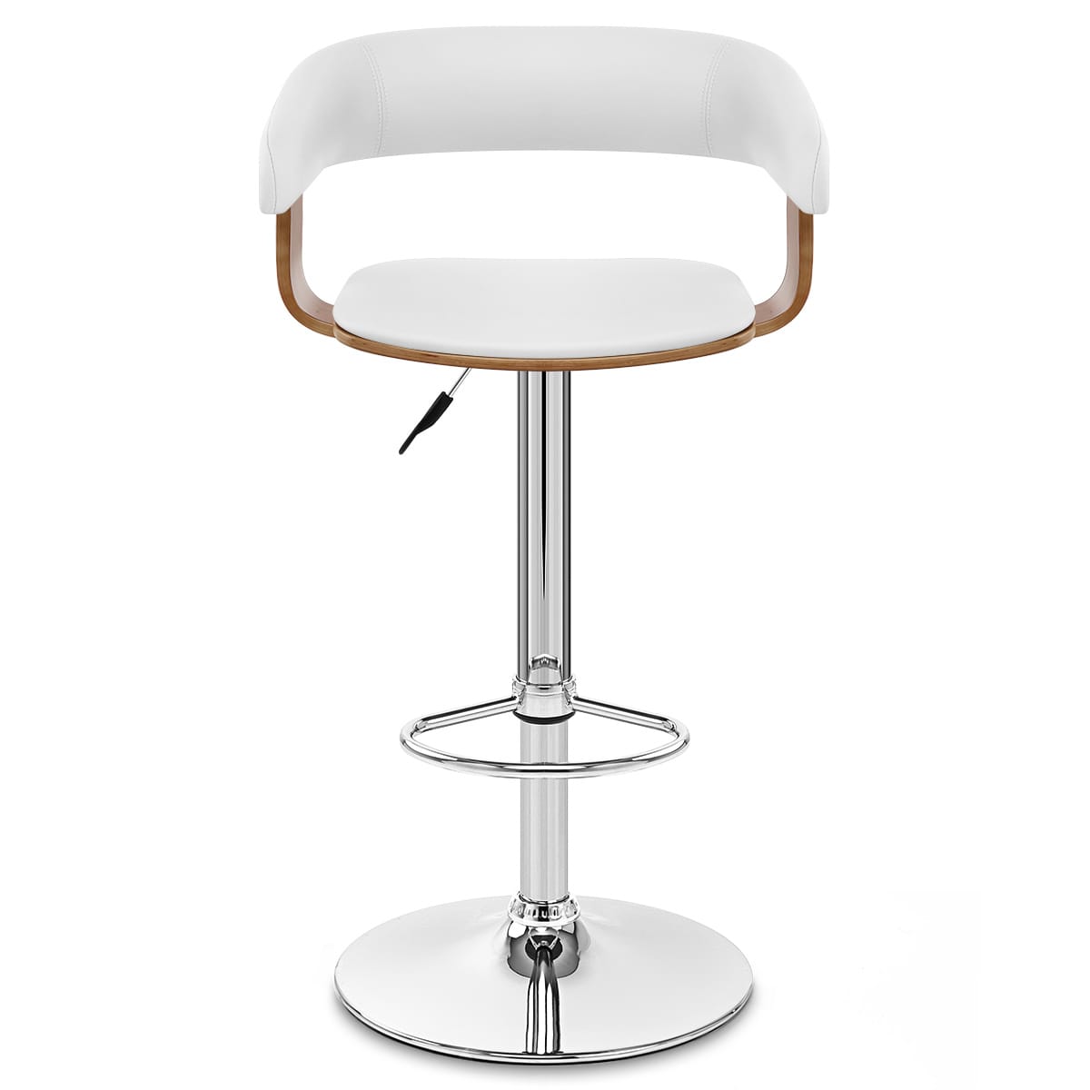 Orlando Bar Stool White & Walnut