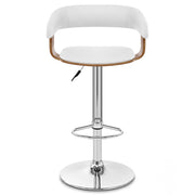 Orlando Bar Stool White & Walnut