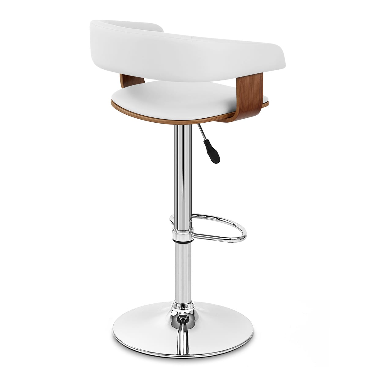 Orlando Bar Stool White & Walnut