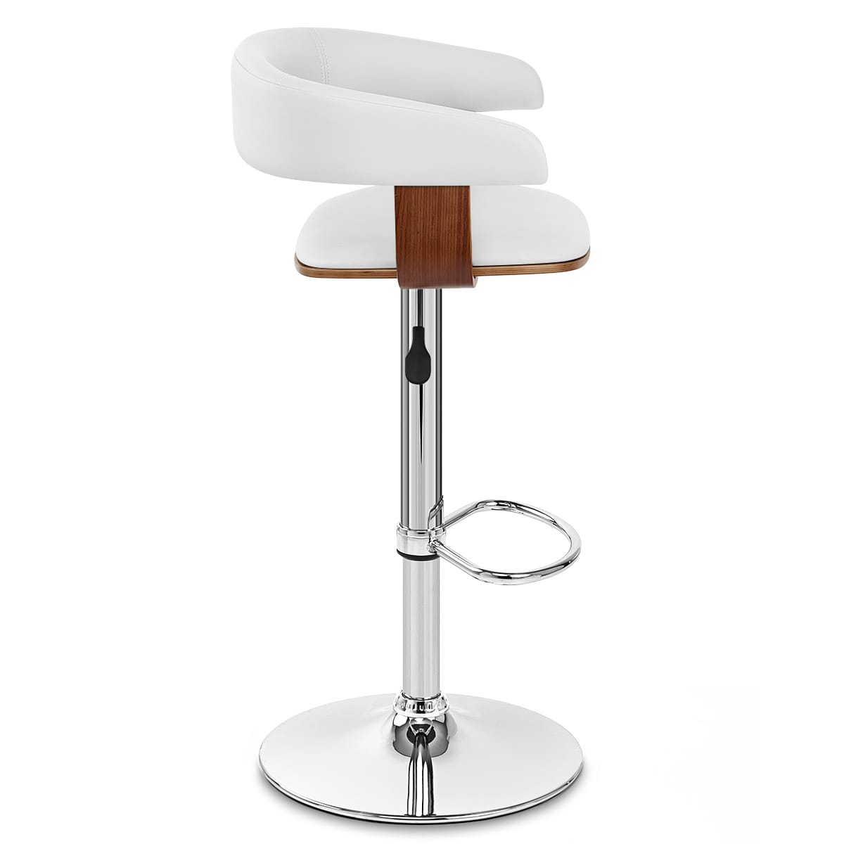Orlando Bar Stool White & Walnut