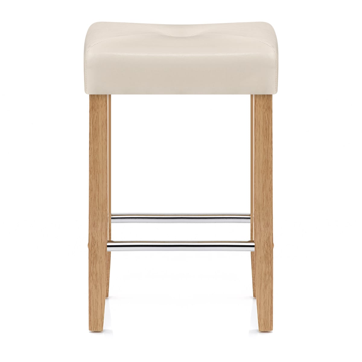 Otis Oak Bar Stool Cream