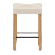 Otis Oak Bar Stool Cream