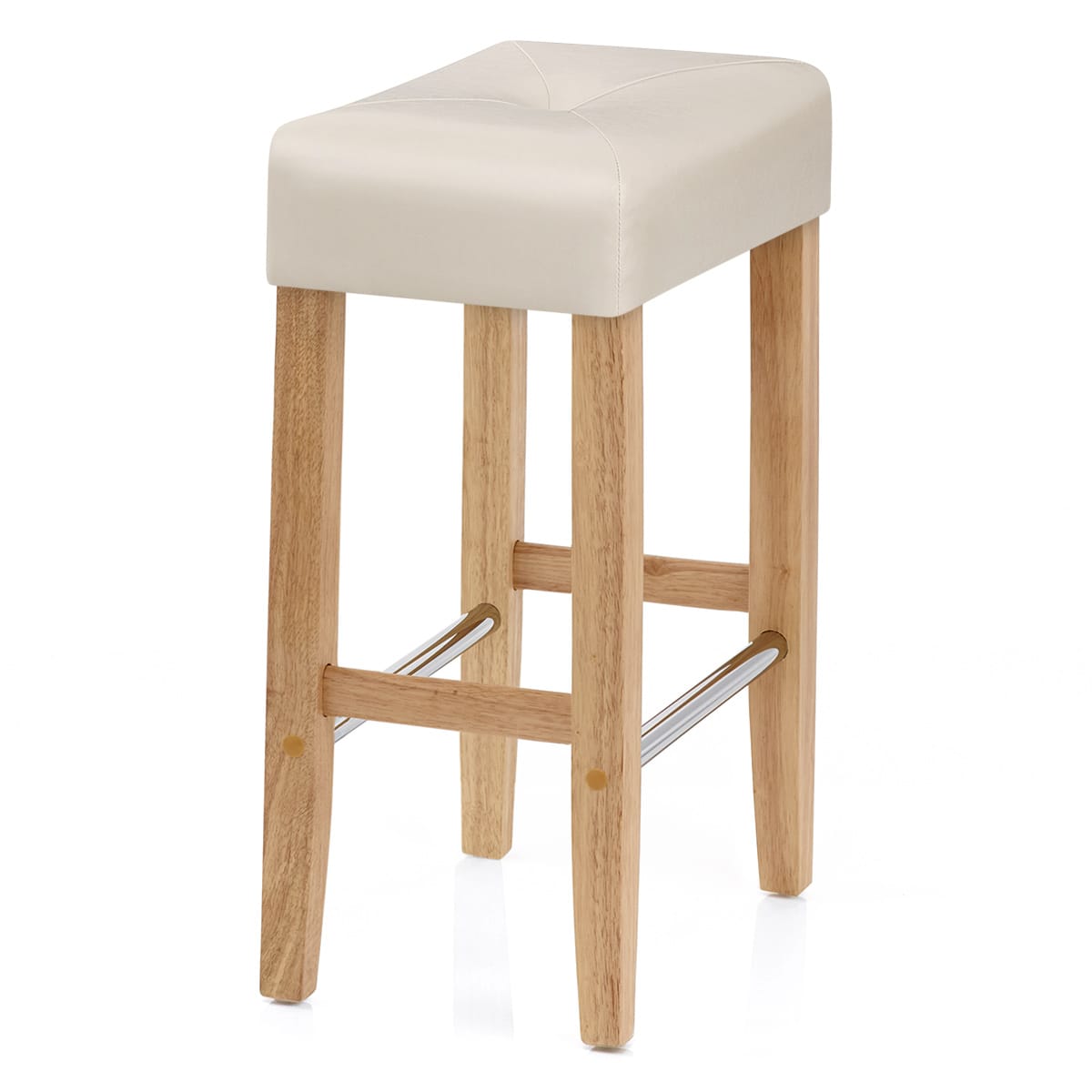 Otis Oak Bar Stool Cream