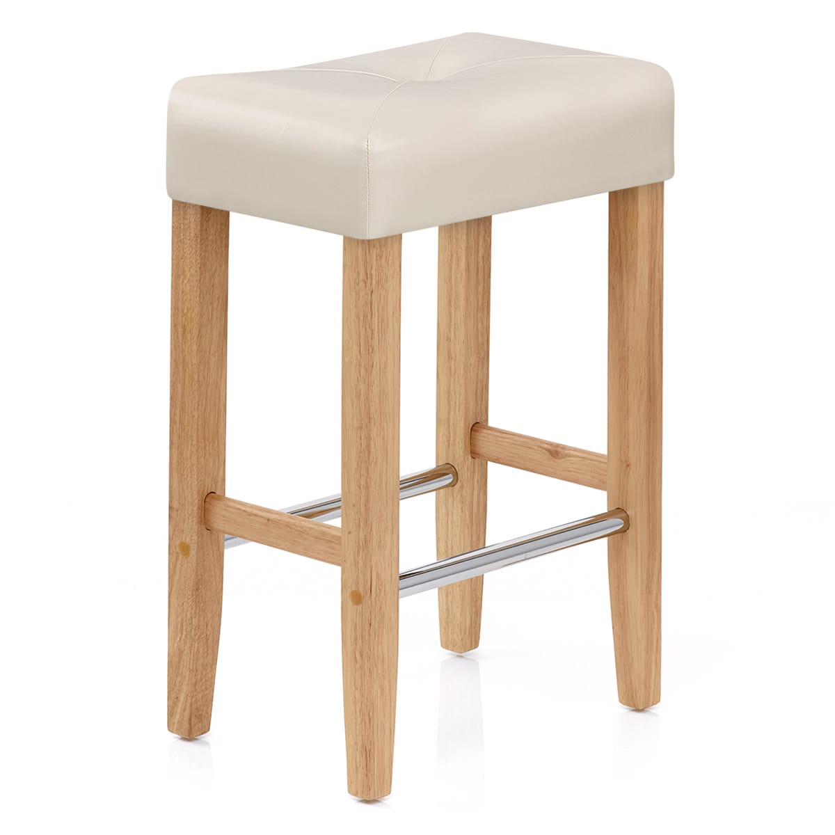 Otis Oak Bar Stool Cream