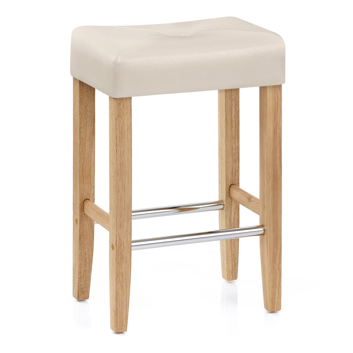 Otis Oak Bar Stool Cream
