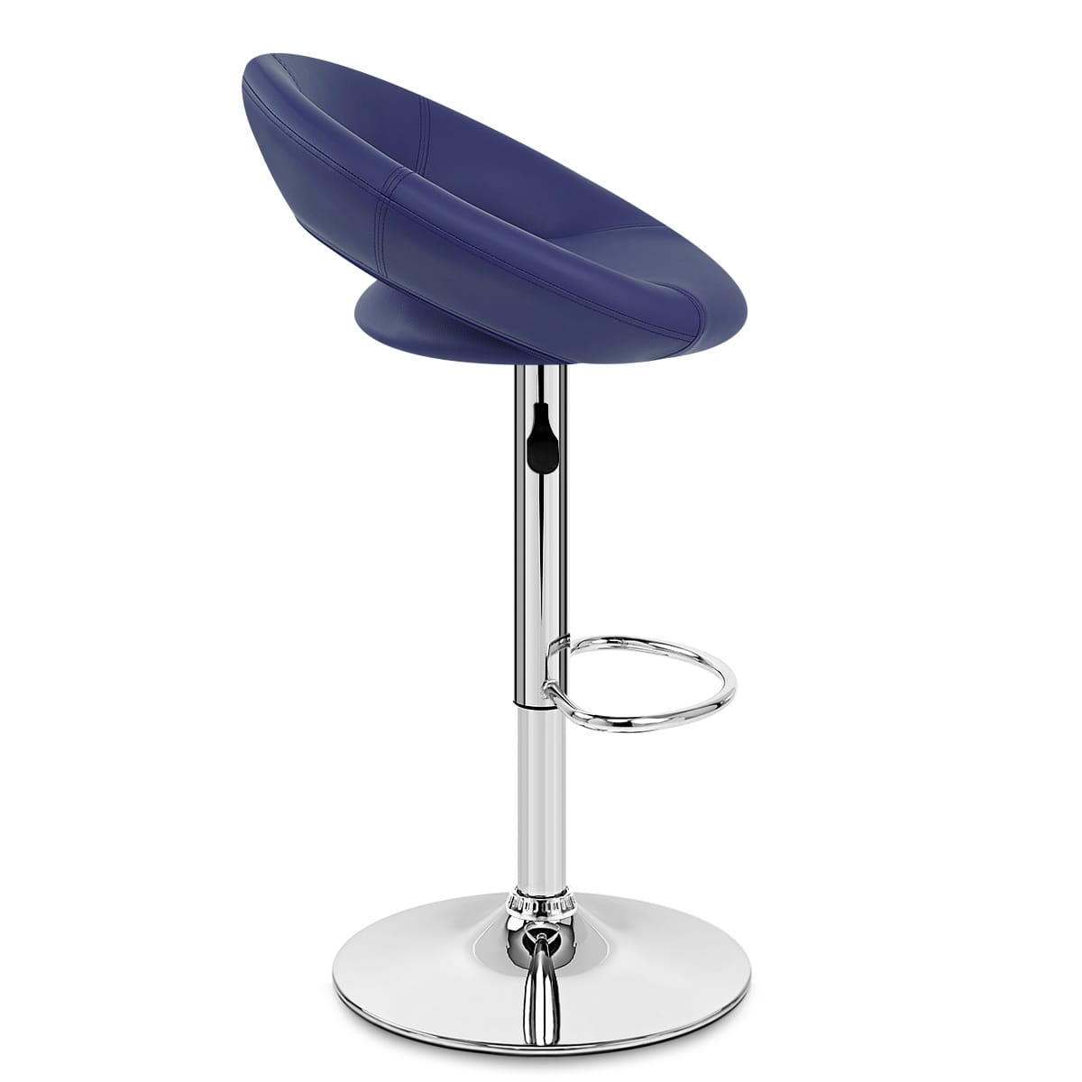Padded Crescent Bar Stool Blue