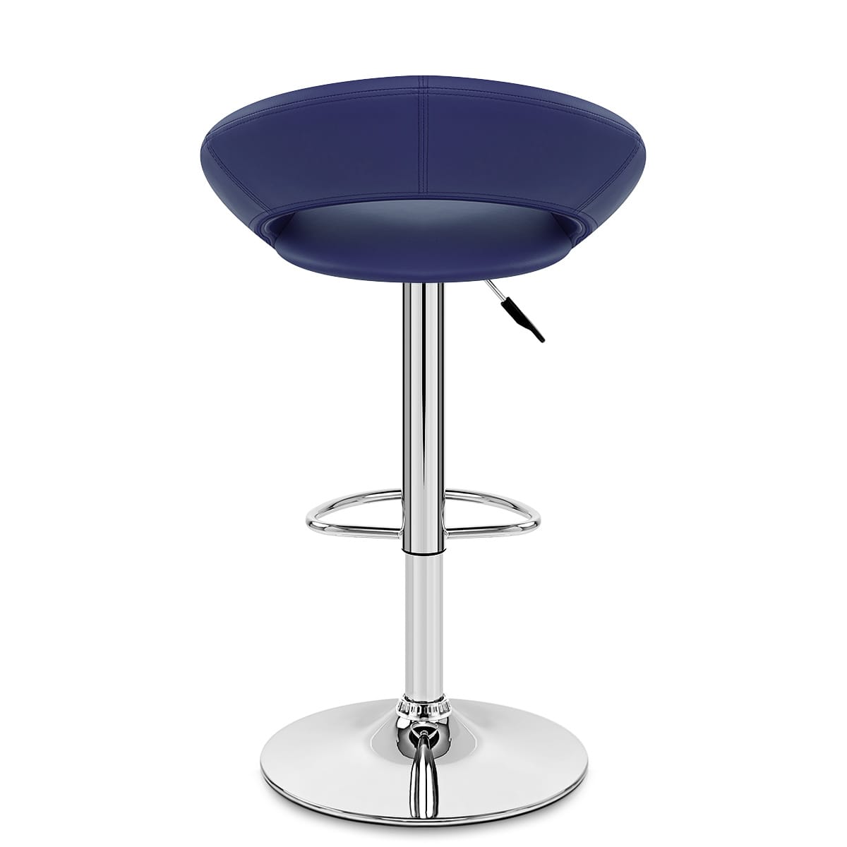 Padded Crescent Bar Stool Blue
