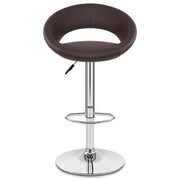 Padded Crescent Bar Stool Brown