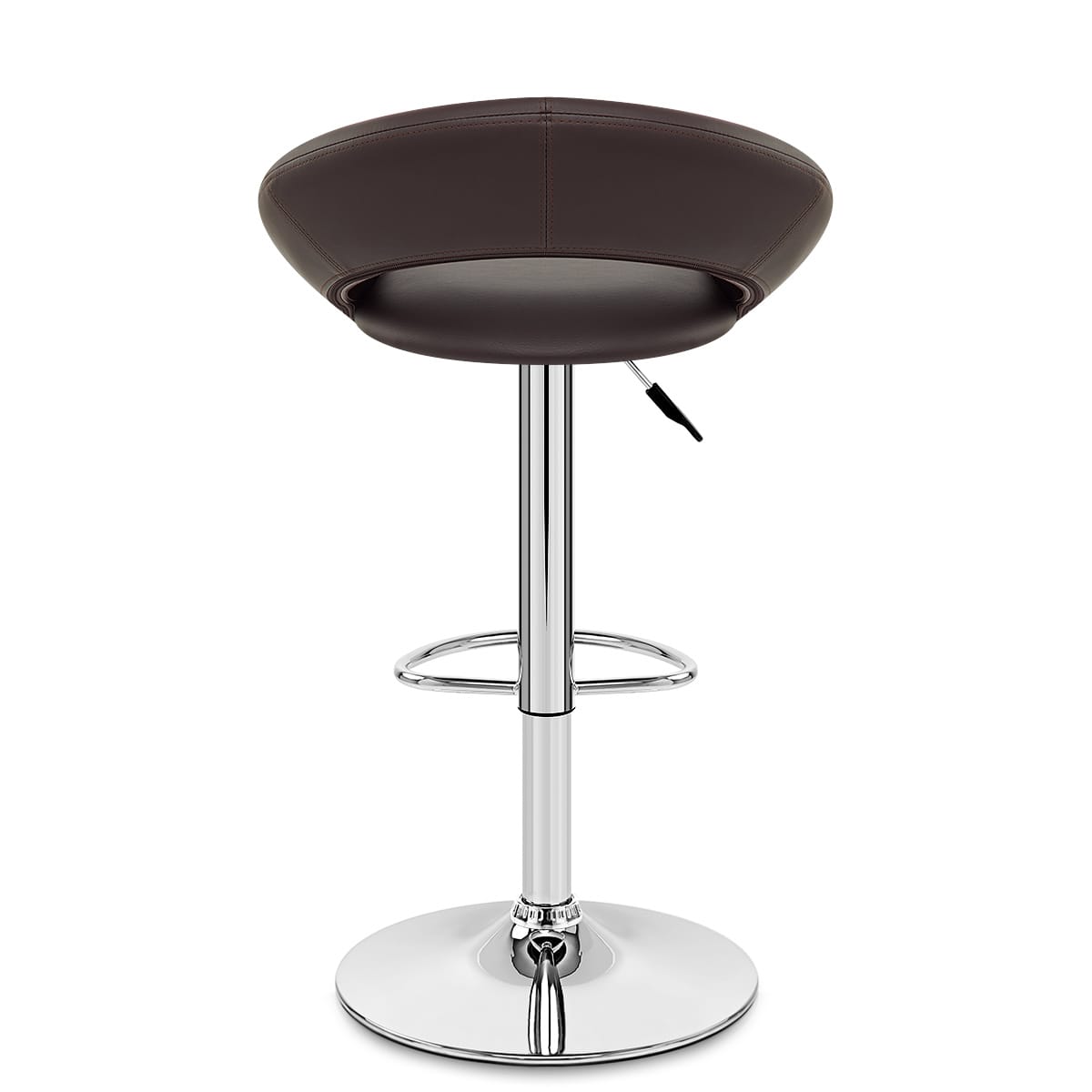 Padded Crescent Bar Stool Brown