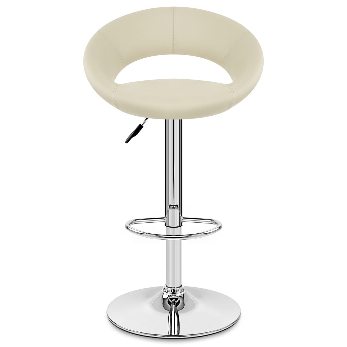Padded Crescent Bar Stool Cream