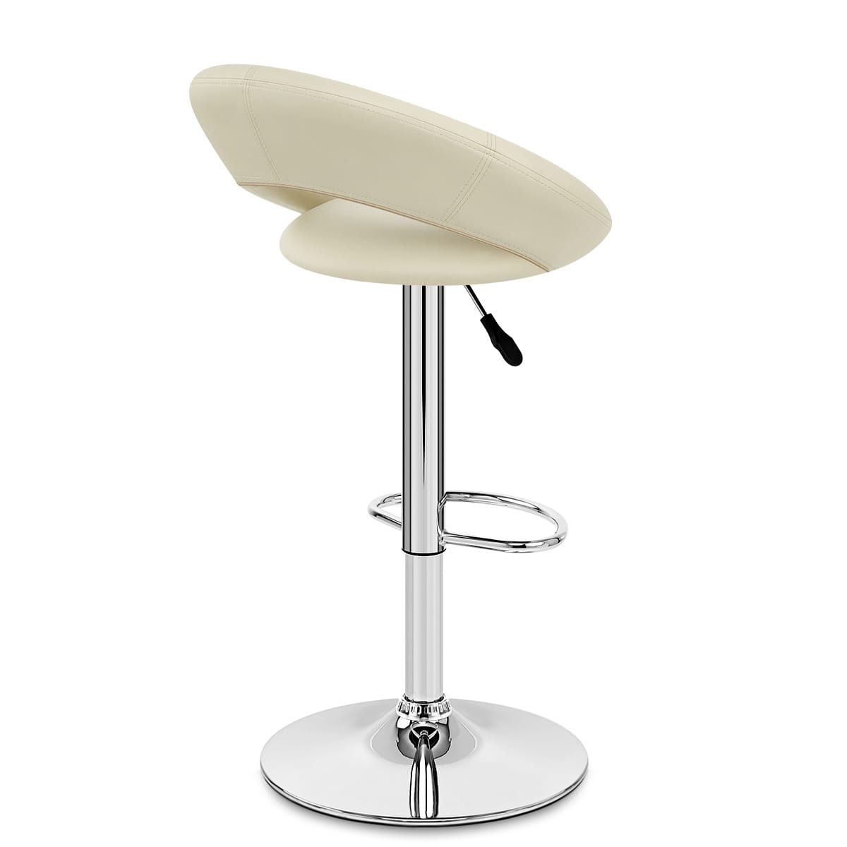 Padded Crescent Bar Stool Cream
