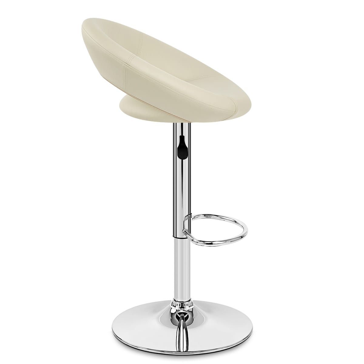 Padded Crescent Bar Stool Cream