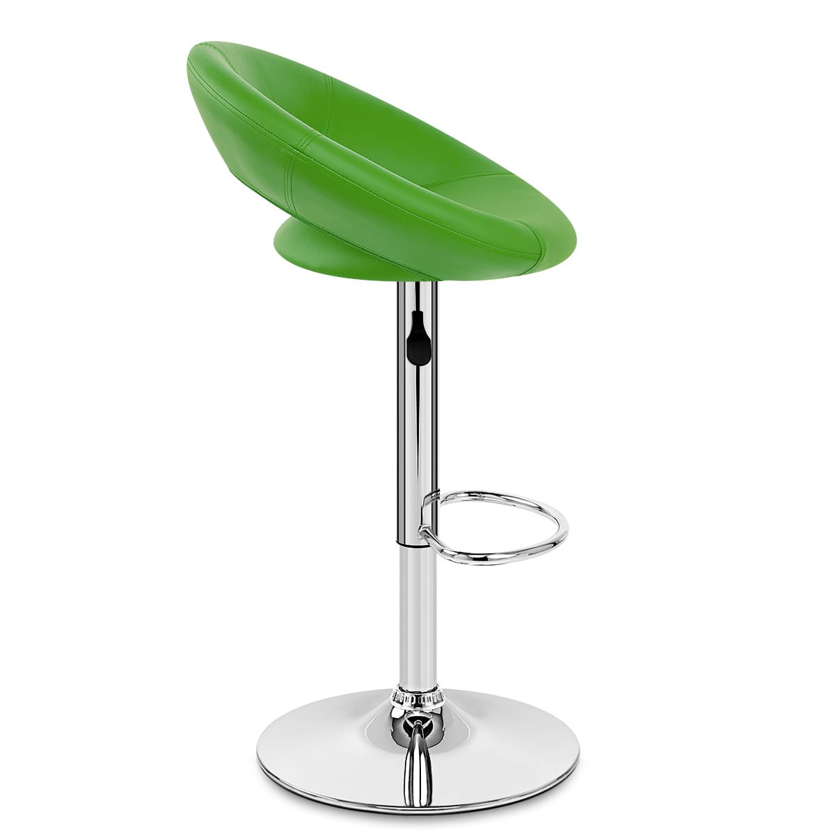Padded Crescent Bar Stool Green