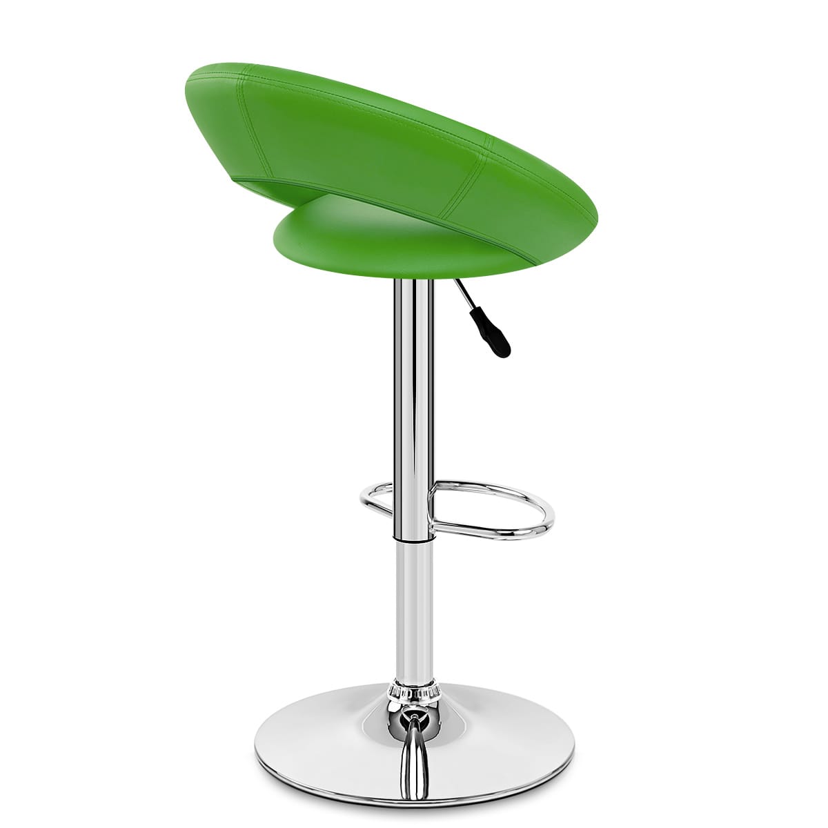 Padded Crescent Bar Stool Green