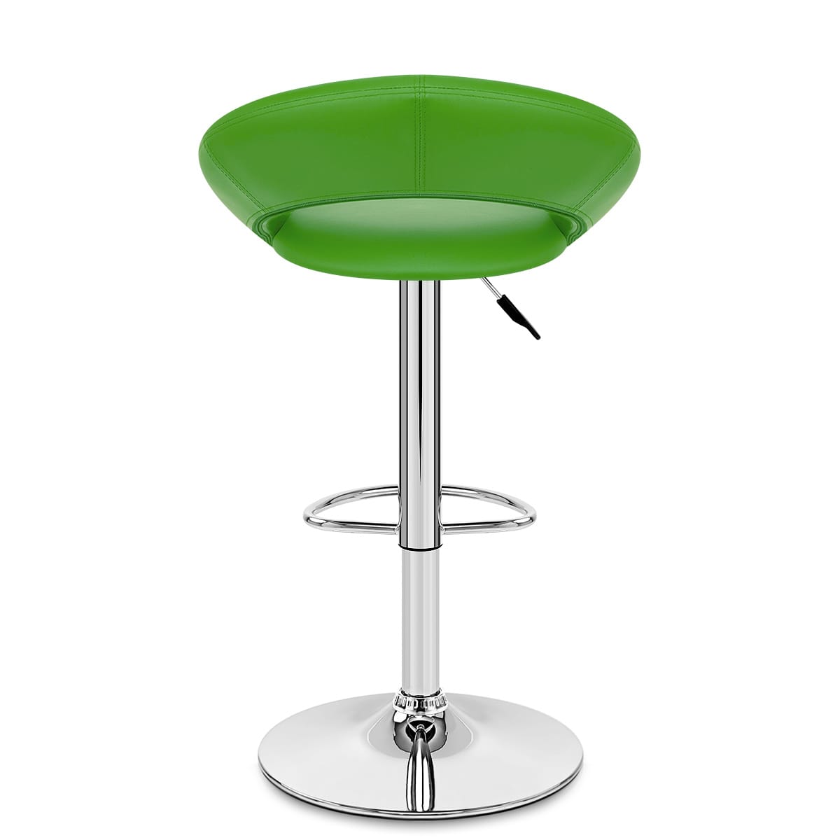 Padded Crescent Bar Stool Green