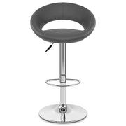 Padded Crescent Bar Stool Grey