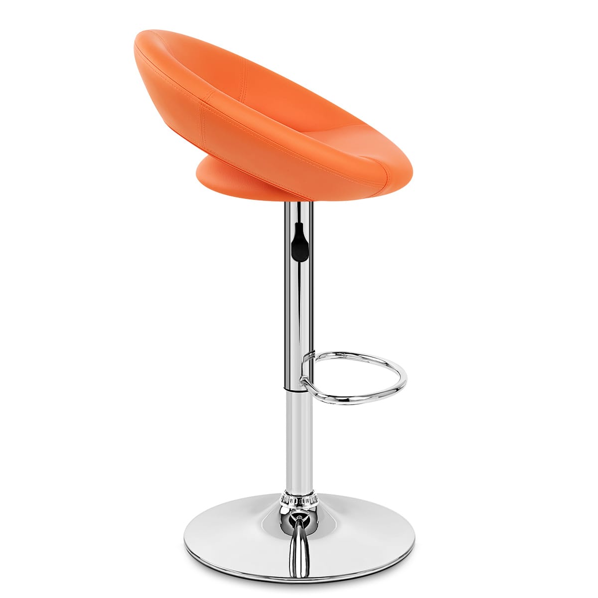 Padded Crescent Bar Stool Orange
