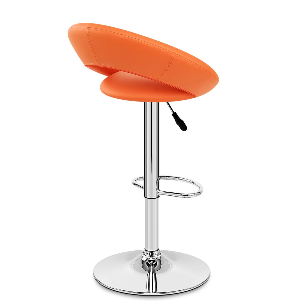 Padded Crescent Bar Stool Orange
