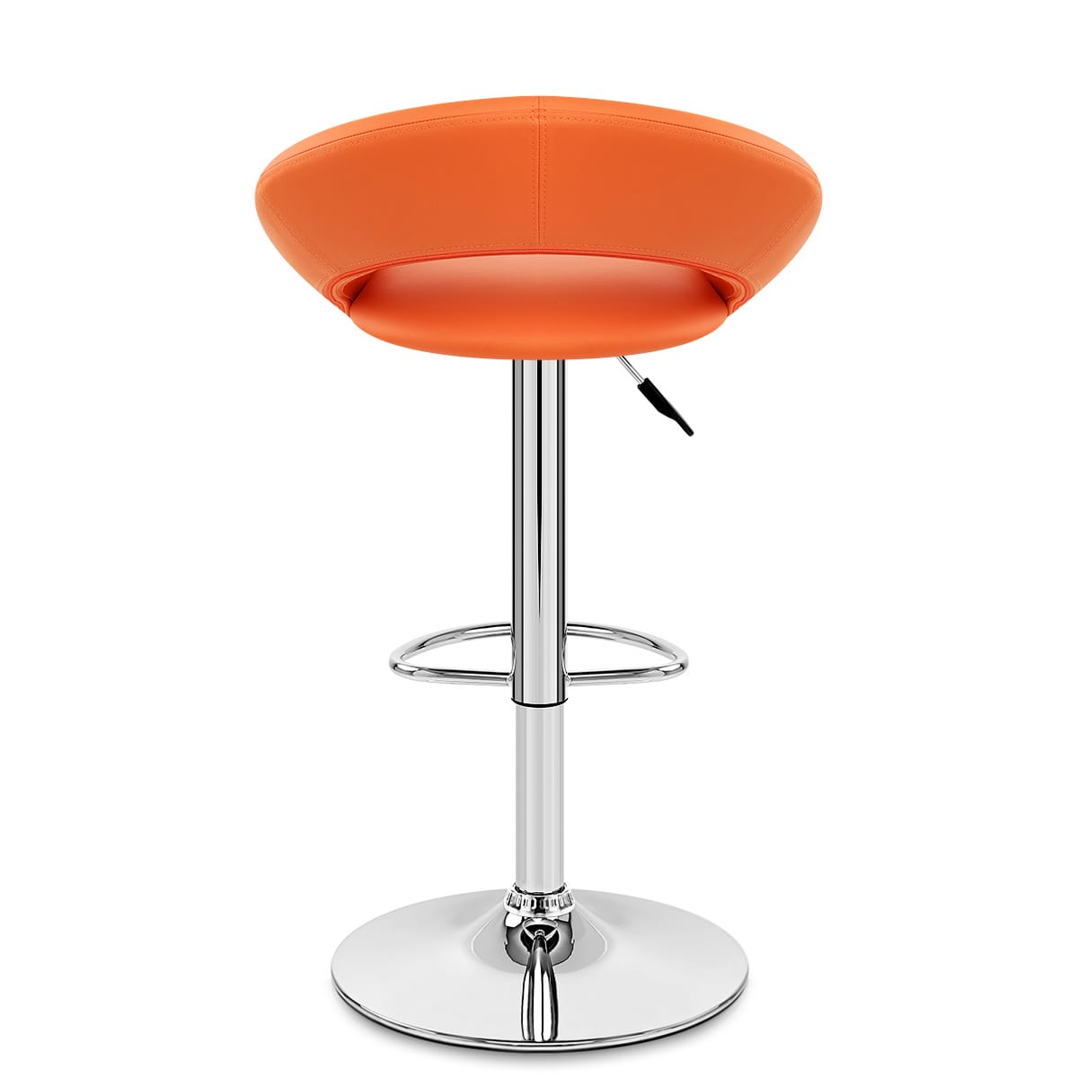 Padded Crescent Bar Stool Orange