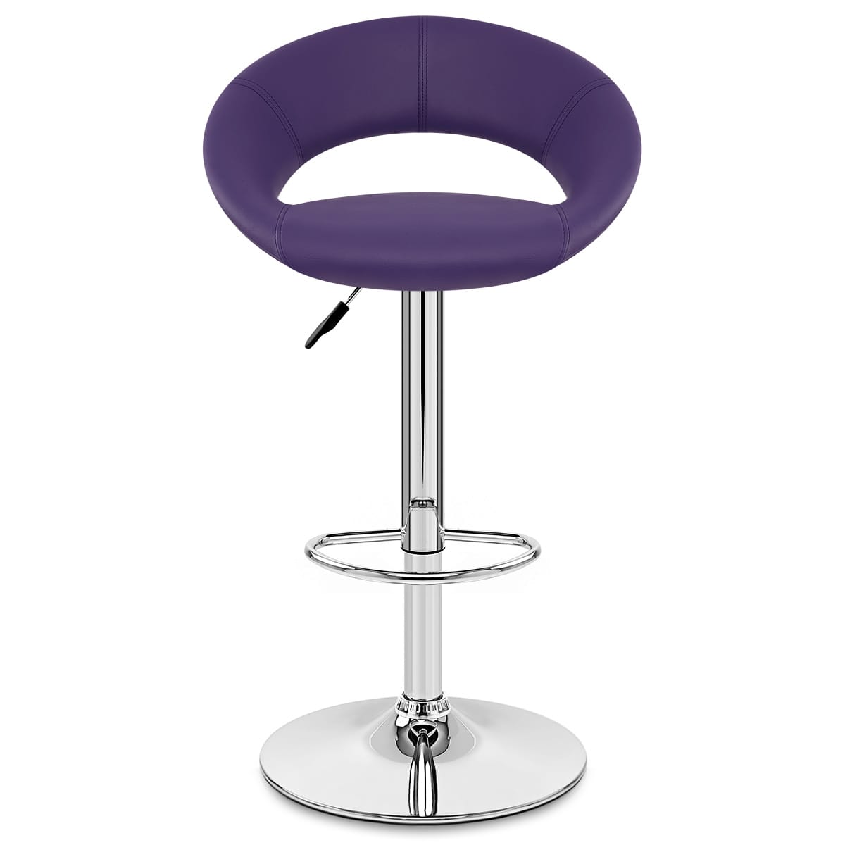 Padded Crescent Bar Stool Purple
