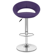 Padded Crescent Bar Stool Purple