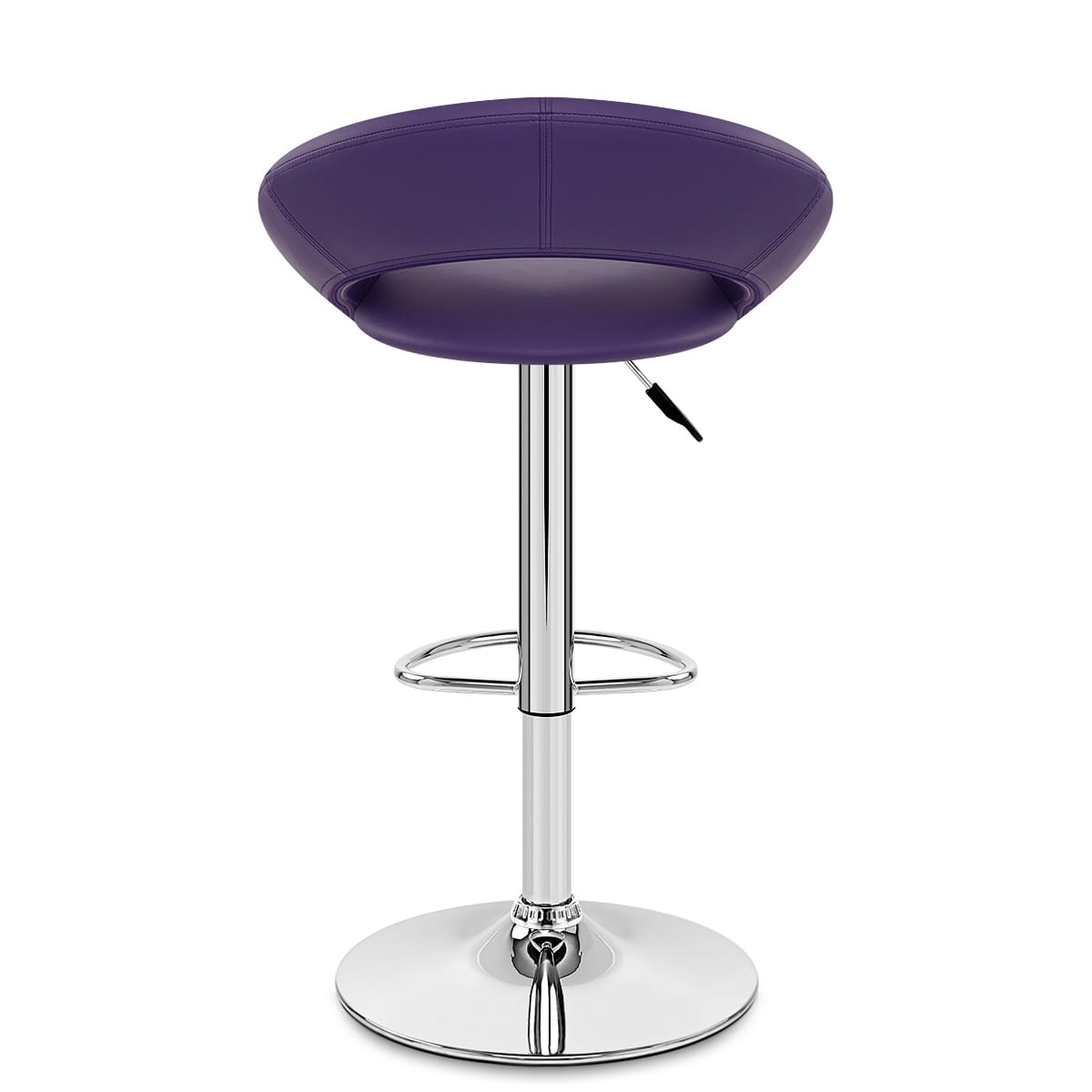 Padded Crescent Bar Stool Purple