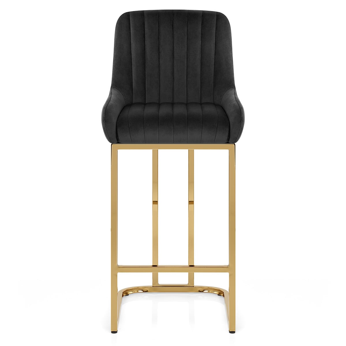 Paget Bar Stool Black Velvet
