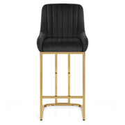 Paget Bar Stool Black Velvet