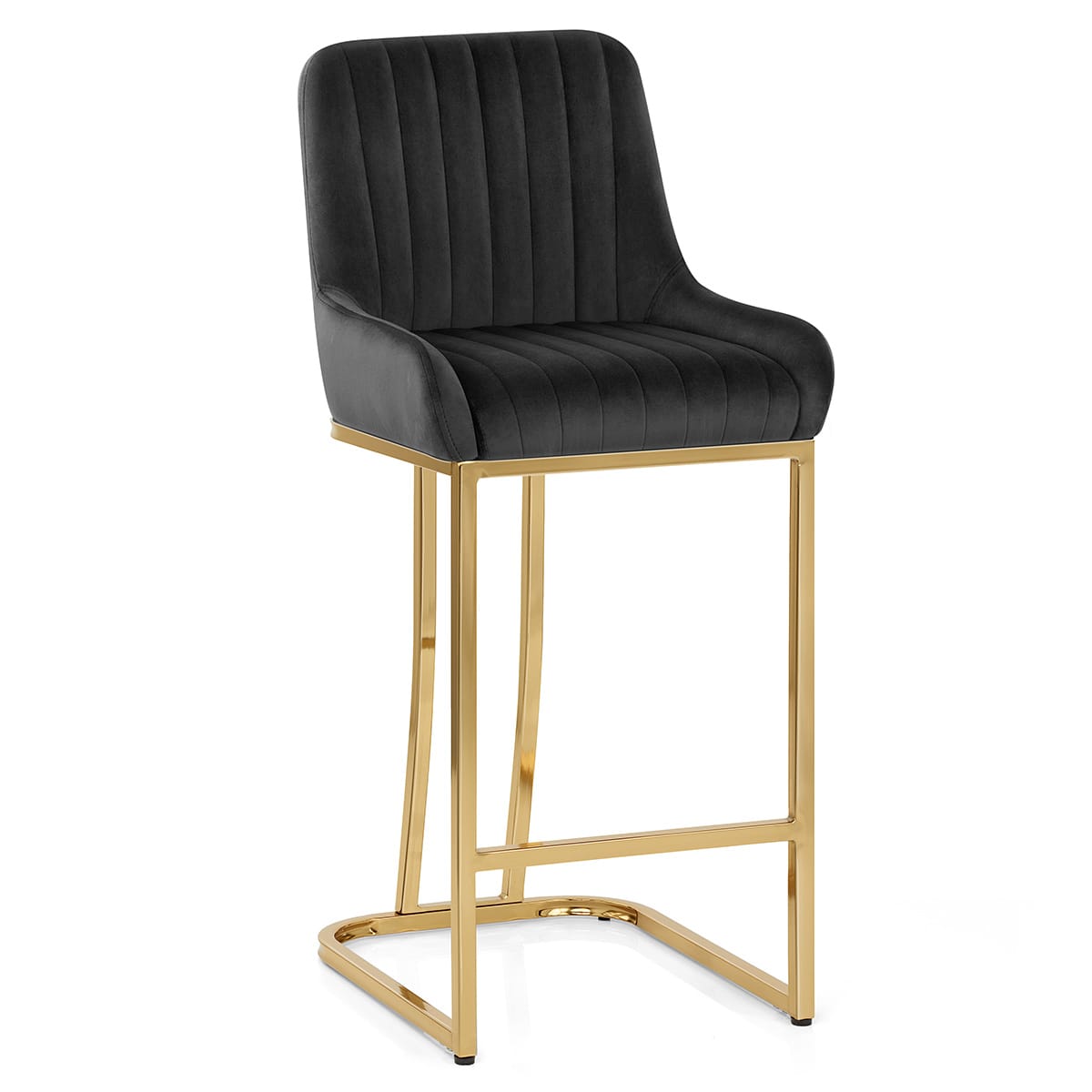 Paget Bar Stool Black Velvet